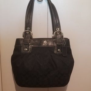 EUC Coach Jacquard Buckle Handle Soho Tote